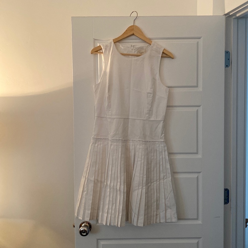 J. Crew Suiting Pleated Sleeveless Summer Dress